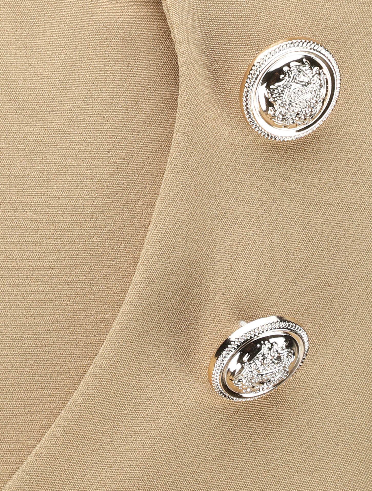 Pantalon droit à boutons et taille stylisés - Camel - Image 3