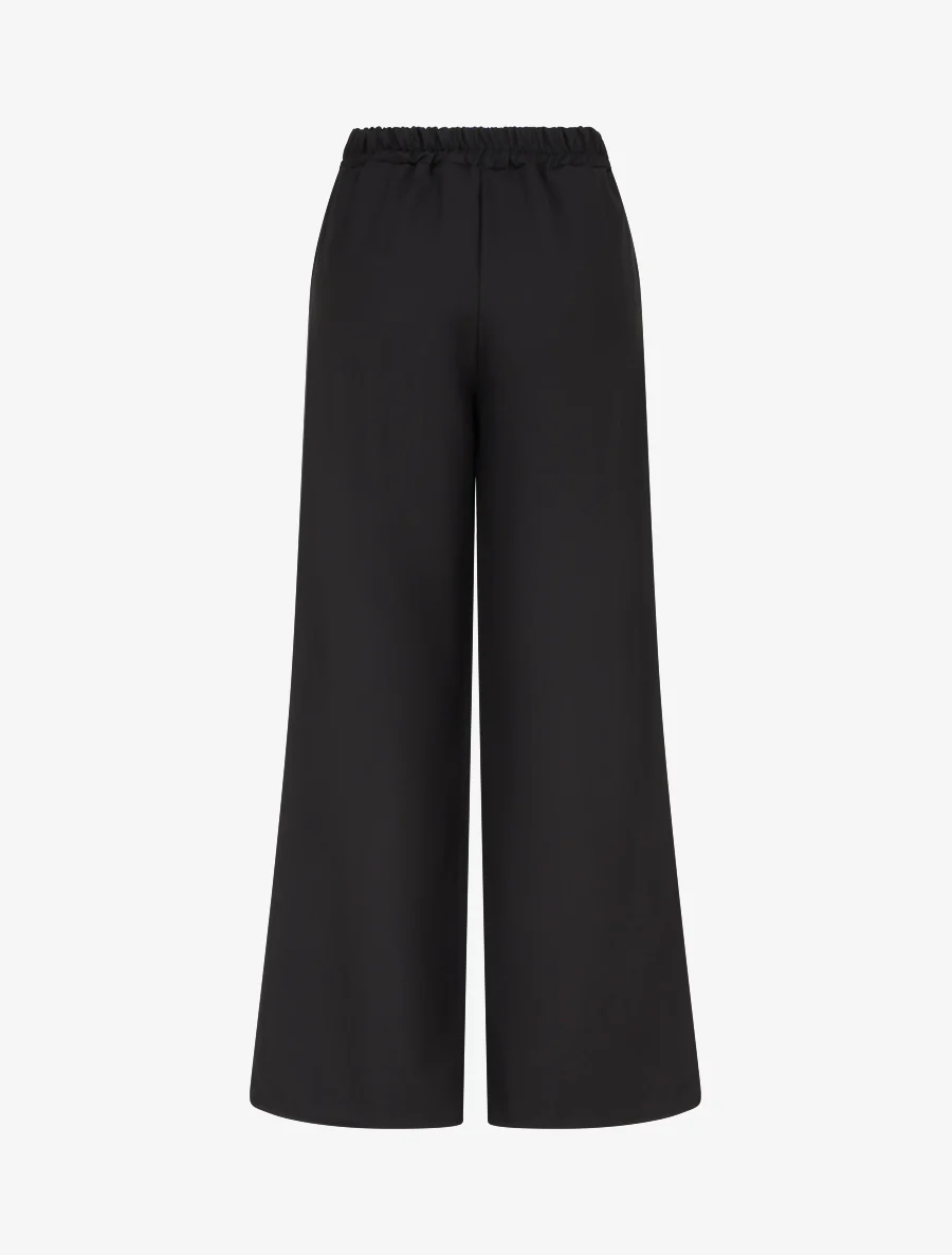 Pantalon droit à ceinture fantaisie - Noir - Image 2