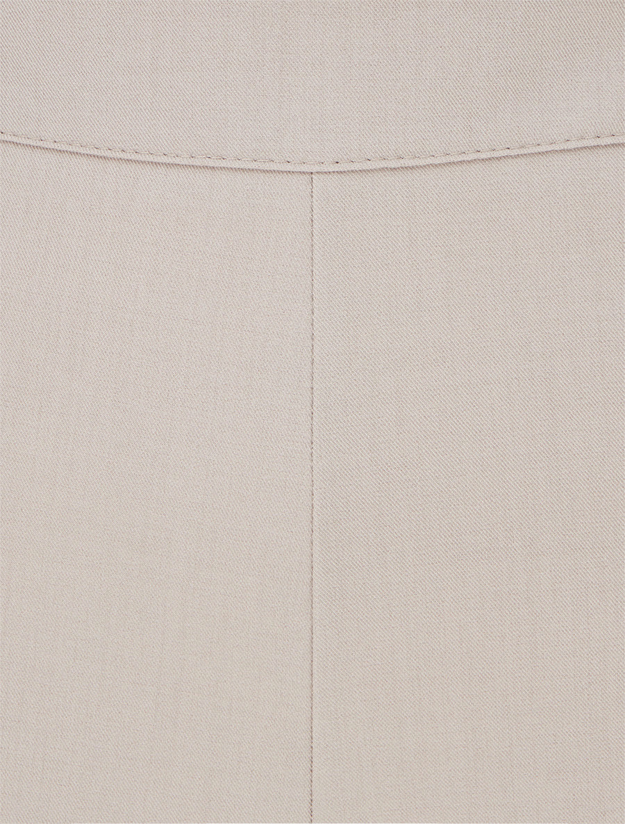 Pantalon droit à fermeture boutonnée sur les côtés - Taupe - Image 3