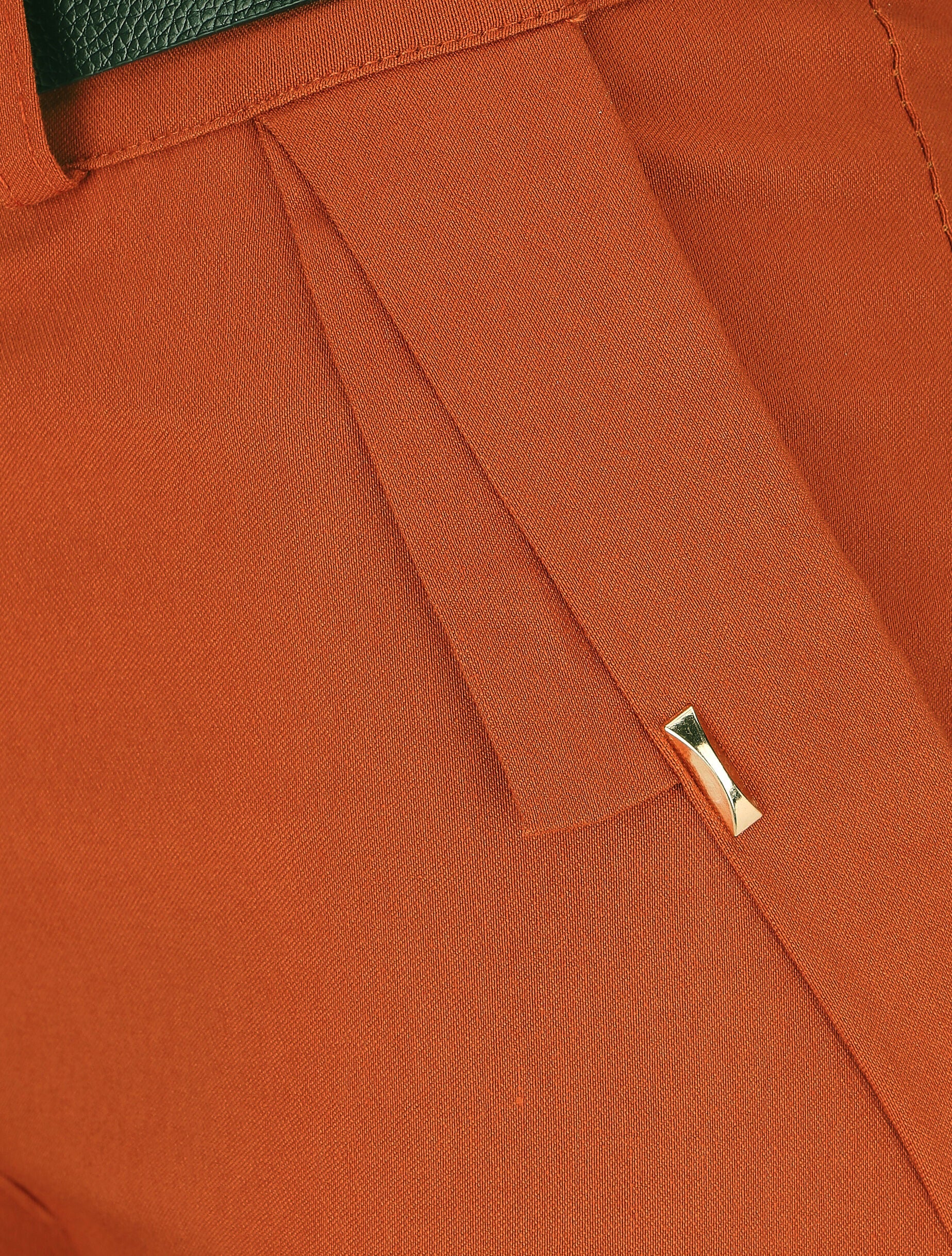 Pantalon droit à poches fantaisies - Orange - Image 3