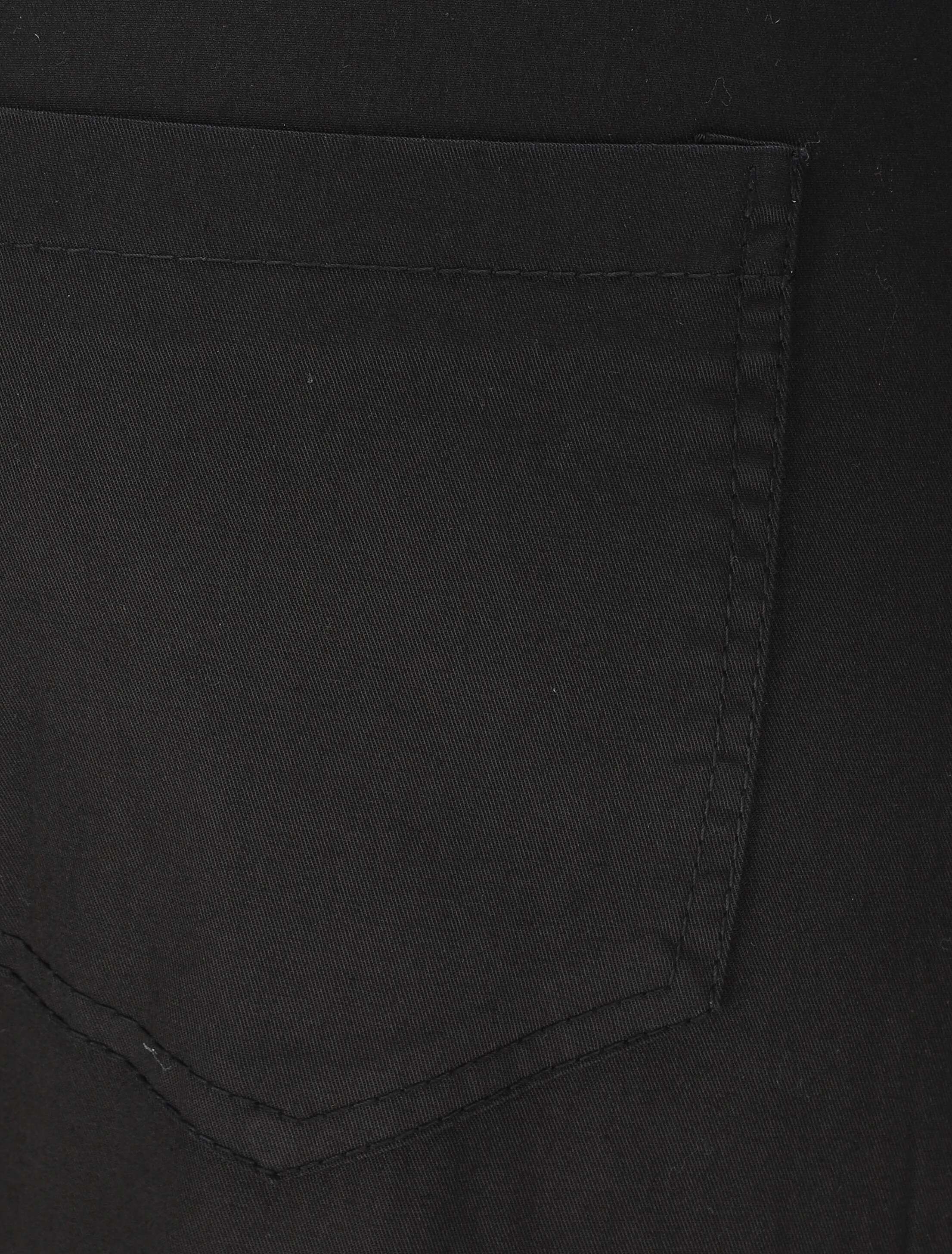 Pantalon droit à taille haute élastiquée - Noir - Image 3