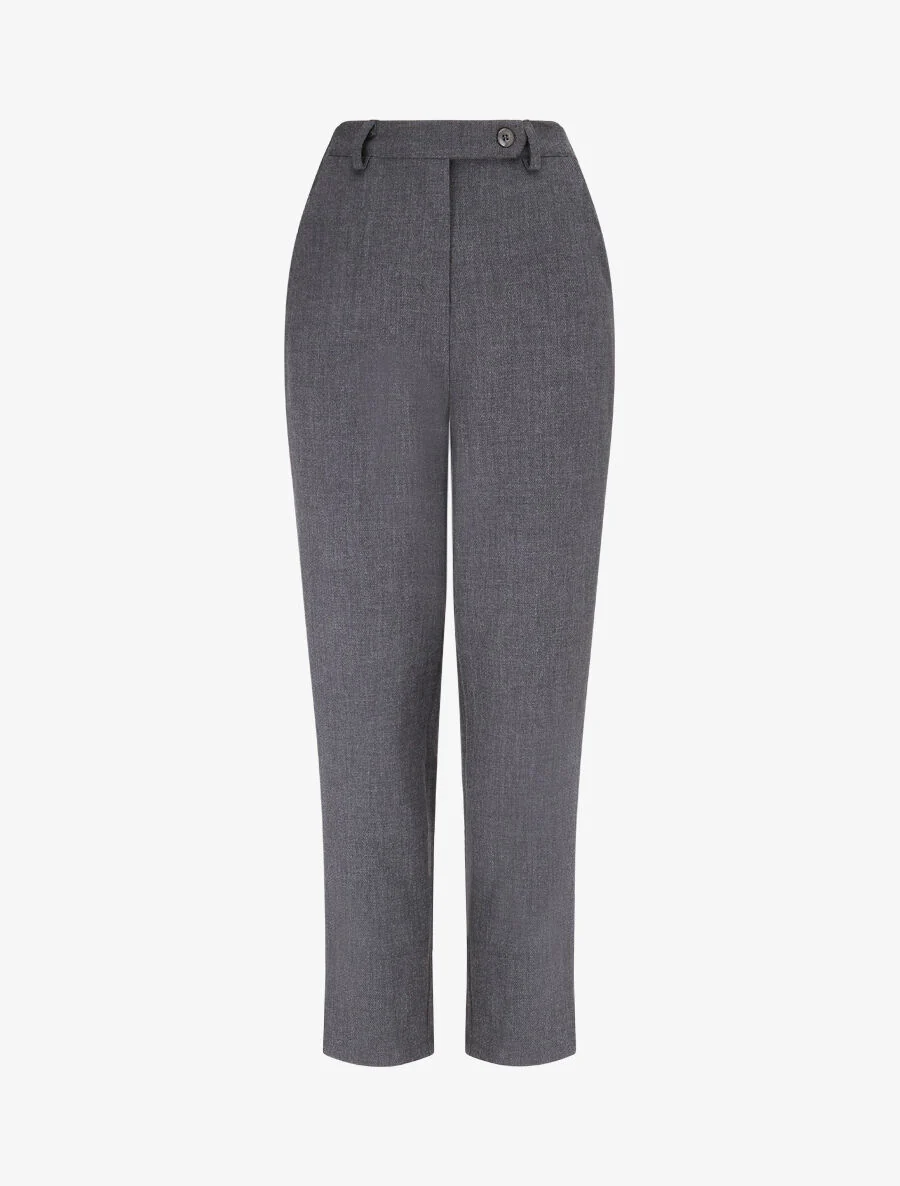 Pantalon droit chiné - Anthracite