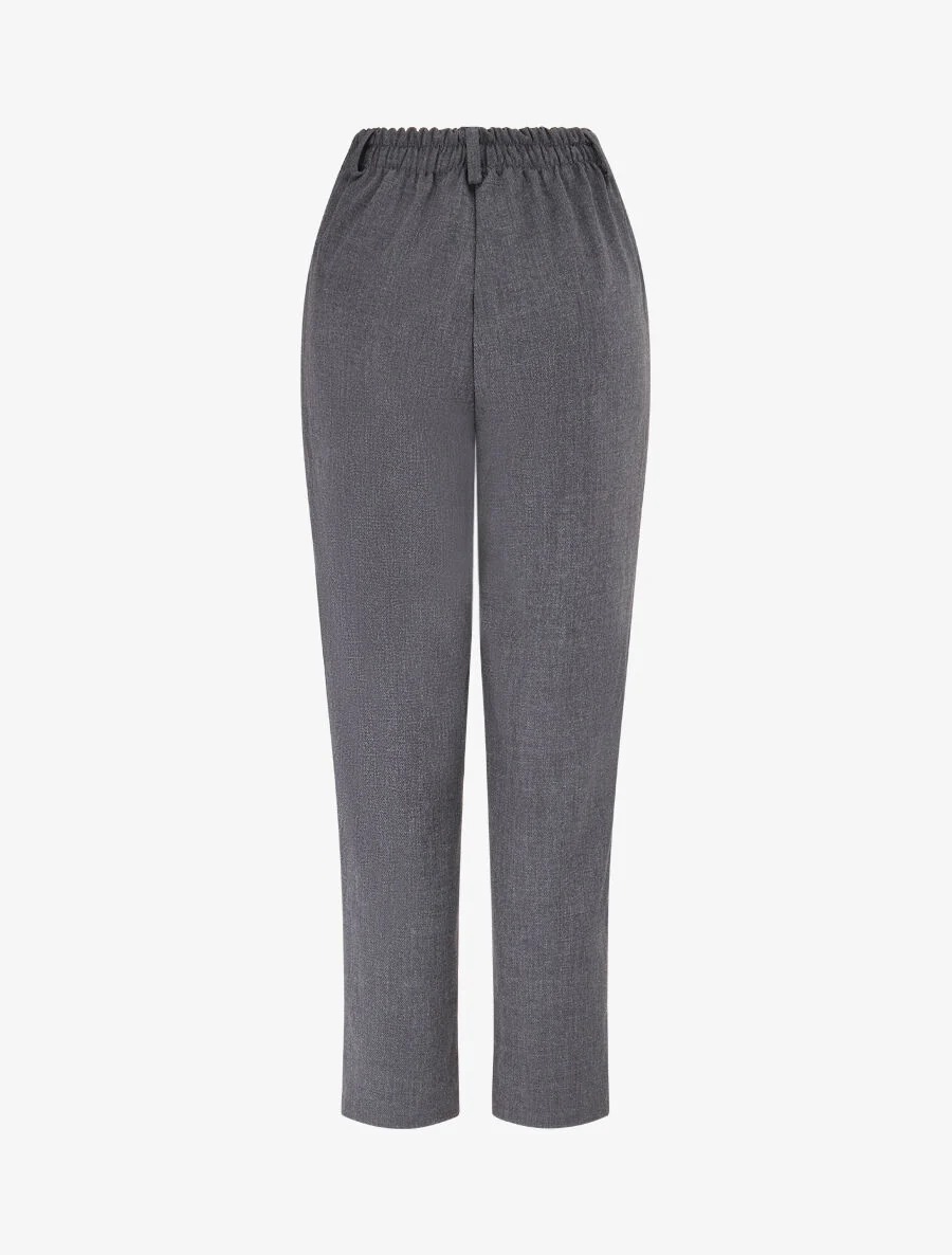 Pantalon droit chiné - Anthracite - Image 2