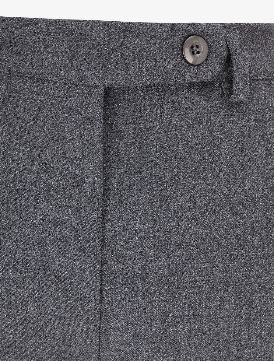 Pantalon droit chiné - Anthracite - Image 3