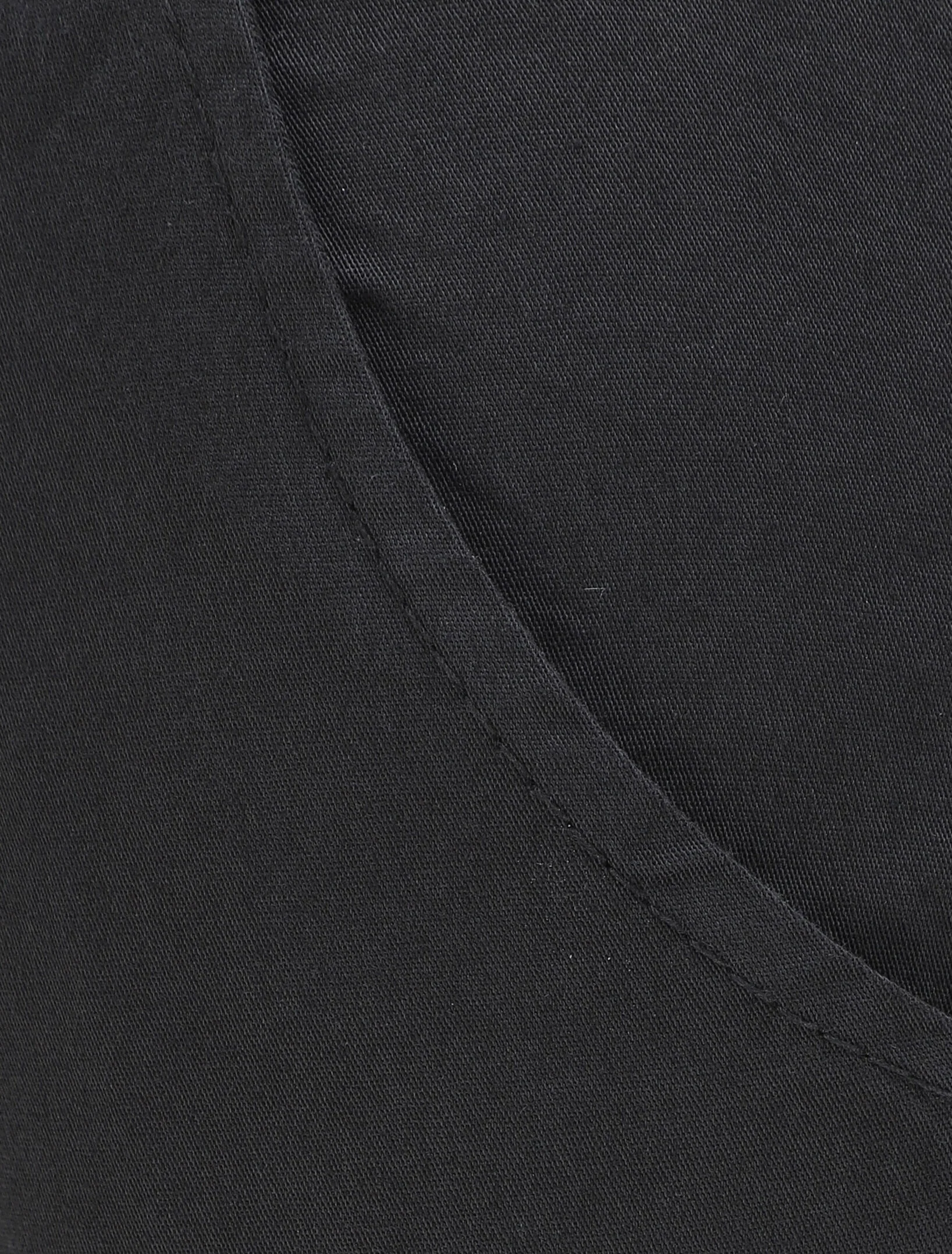 Pantalon droit taille haute froncée - Noir - Image 3