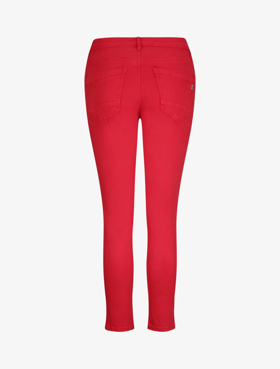 Pantalon droit uni - Rouge - Image 2