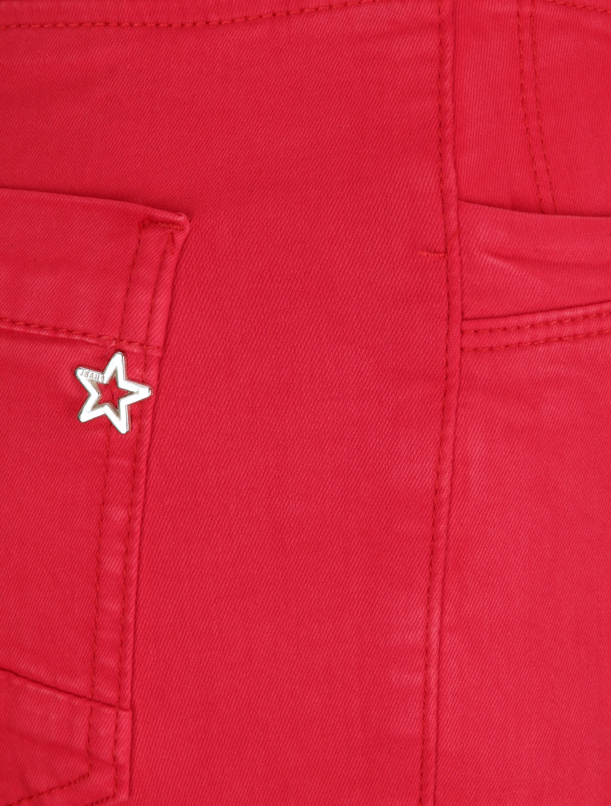 Pantalon droit uni - Rouge - Image 3