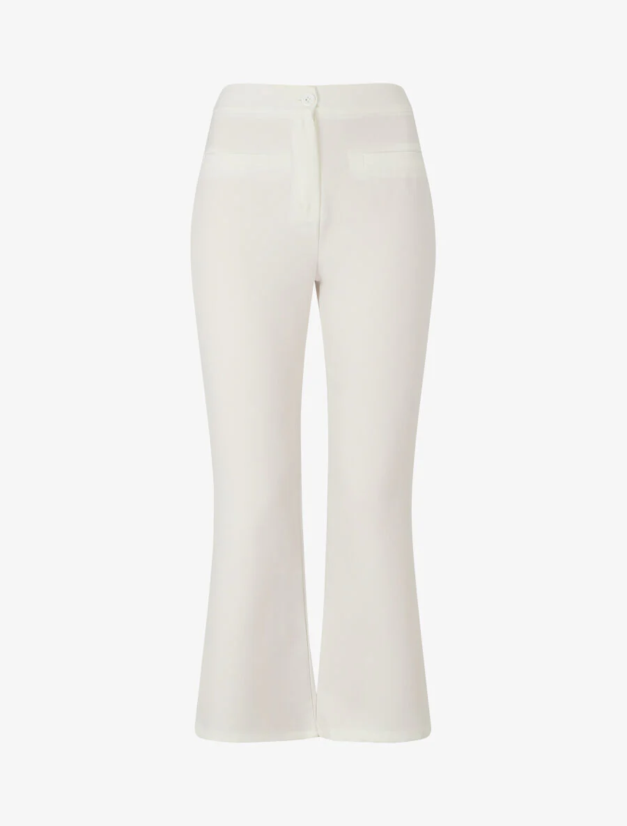 Pantalon droit uni - Blanc