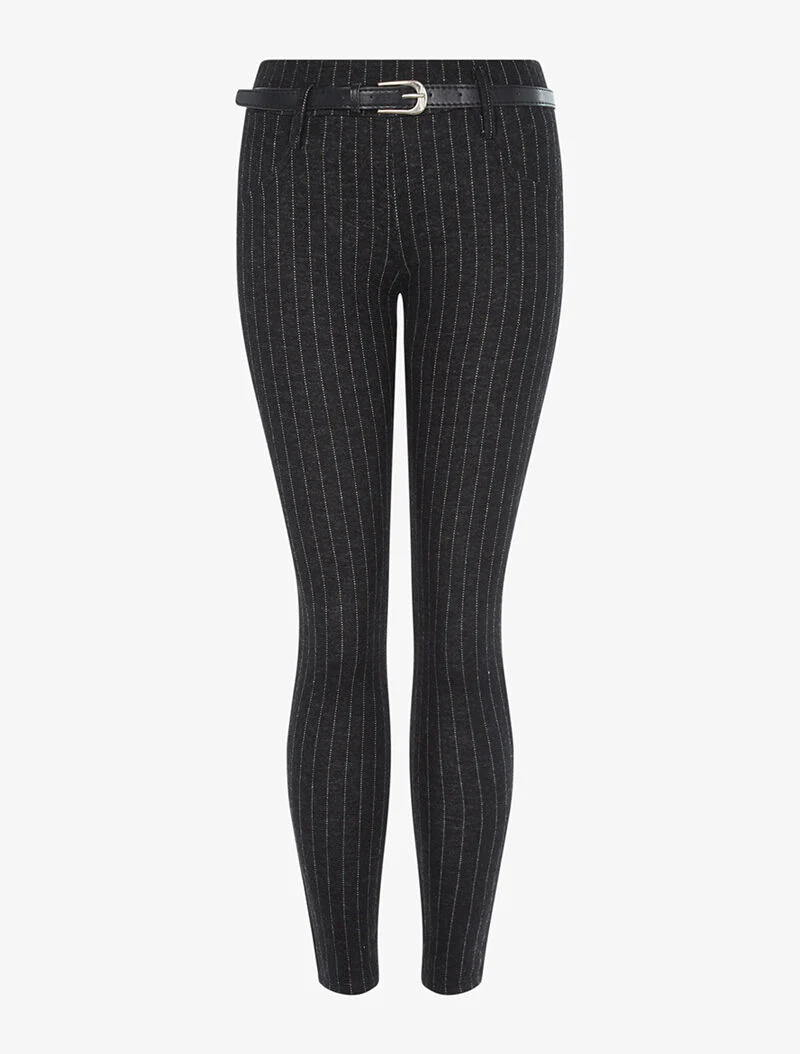 Pantalon effet laine - noir