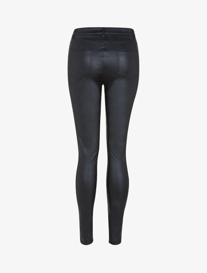 Pantalon en simili casual - noir - Image 2