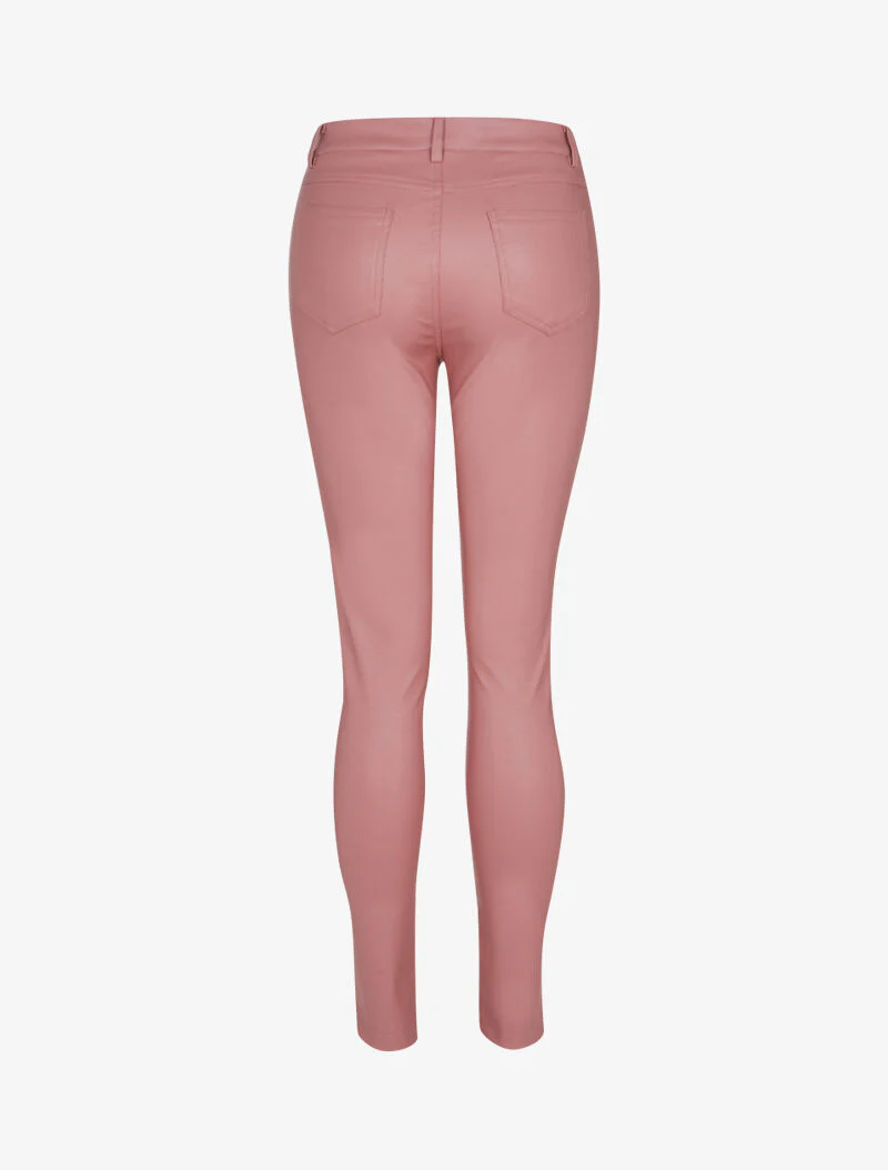 Pantalon en simili casual - rose - Image 2