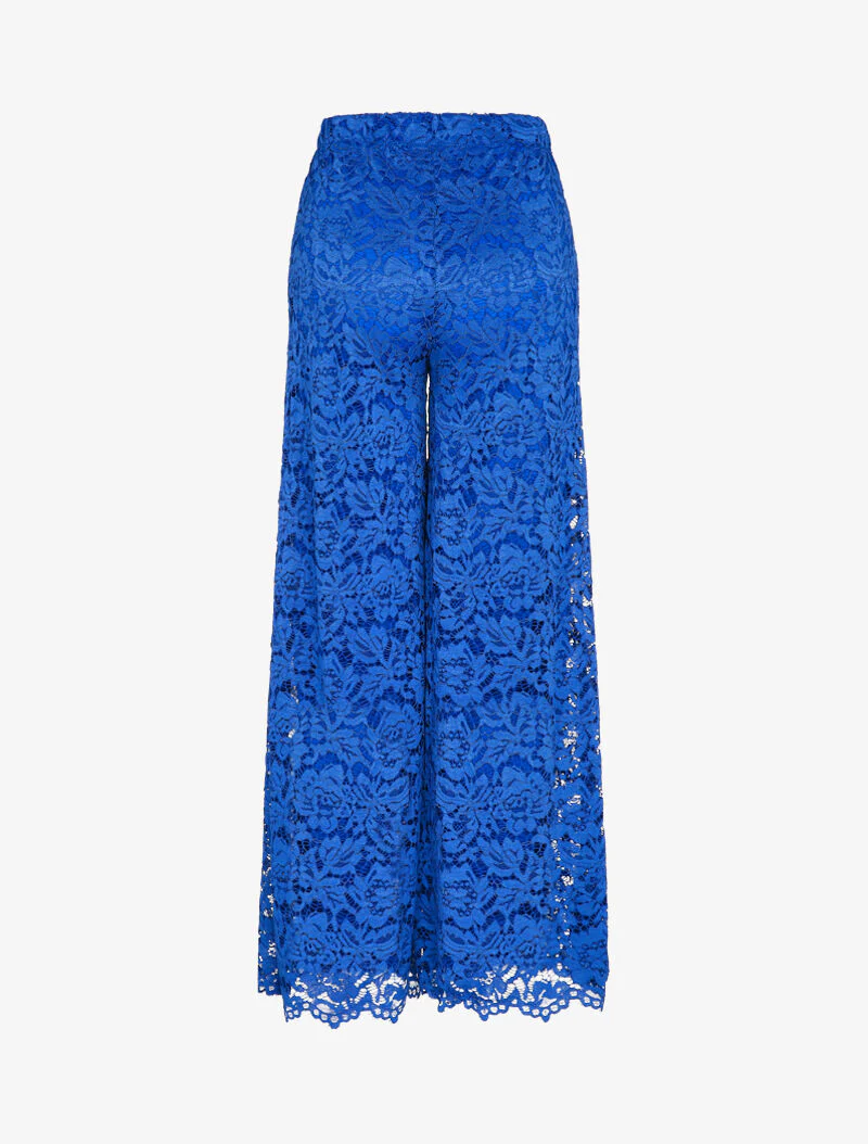 Pantalon extra long en dentelle - Bleu électrique - Image 2