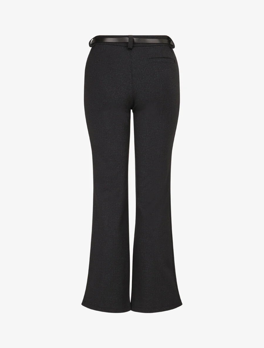 Pantalon flare effet chiné - Anthracite - Image 2