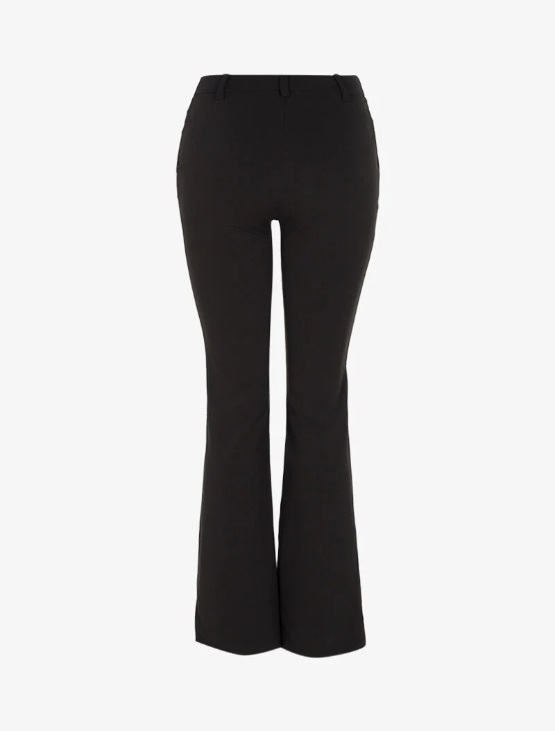 Pantalon flare fendu à l'avant - noir - Image 2