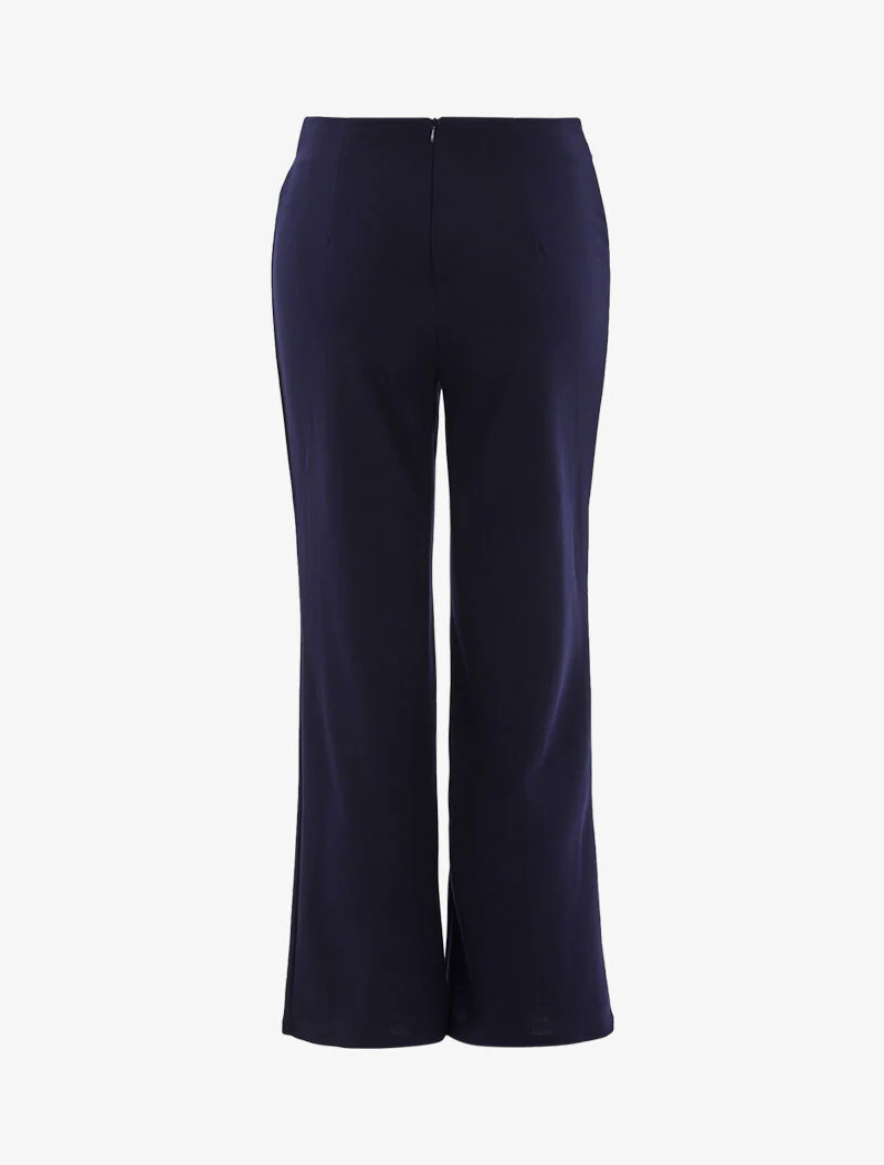 Pantalon fluide à boutons décoratifs - marine - Image 2