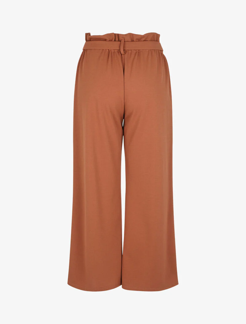 Pantalon fluide à oeillets - Camel - Image 2