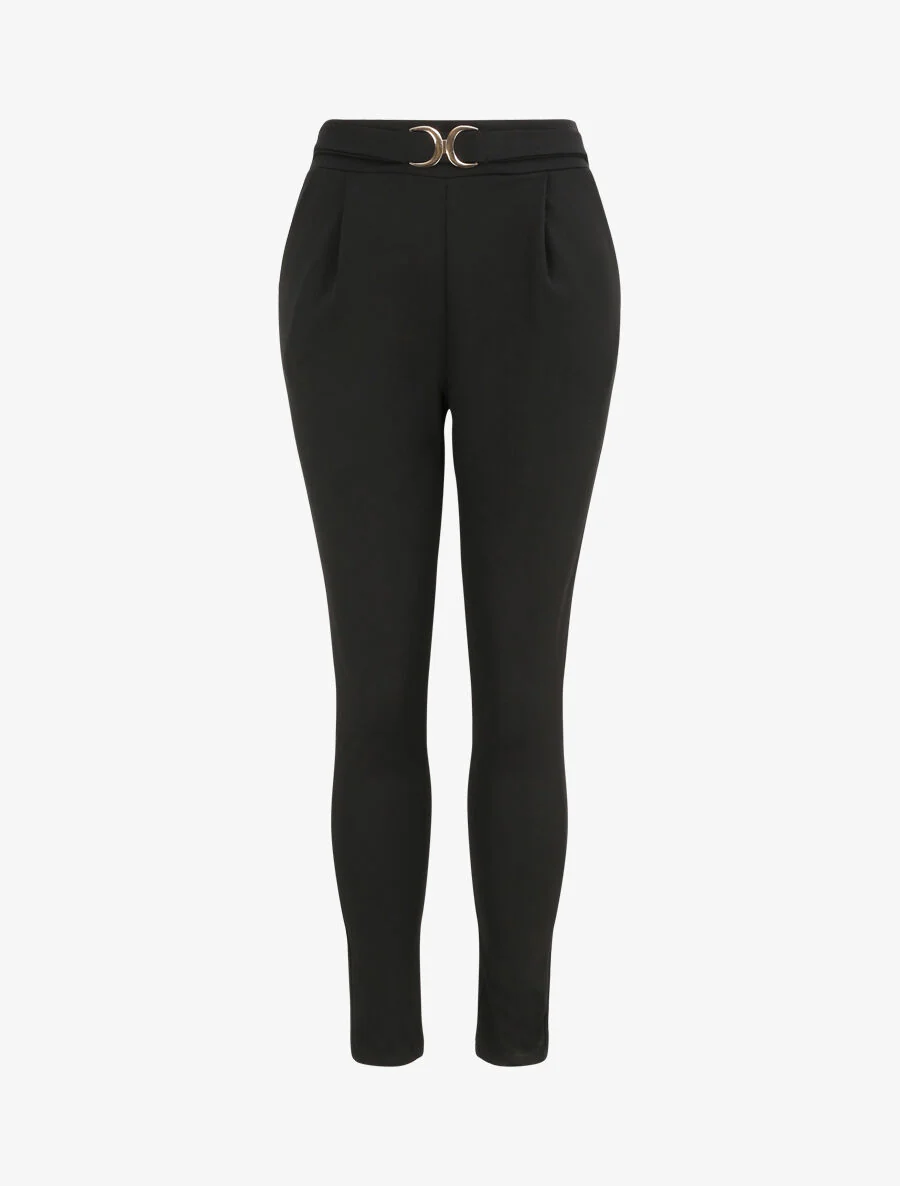 Pantalon fluide coupe droite - Noir