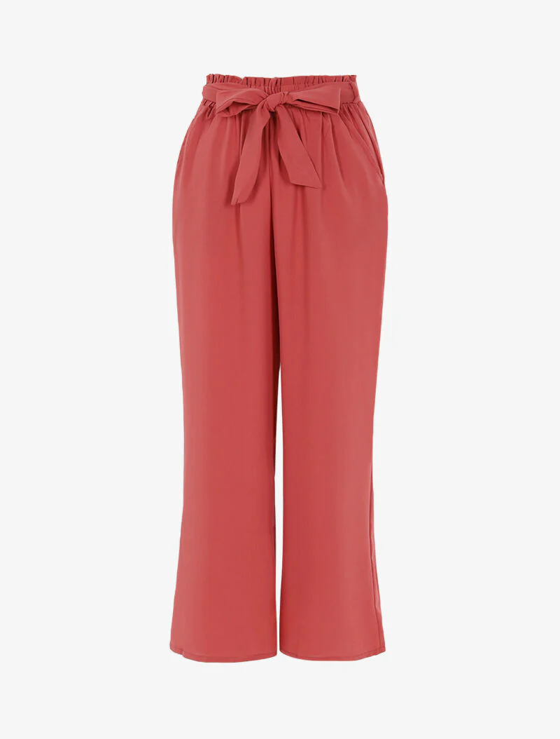 Pantalon fluide coupe large - rose