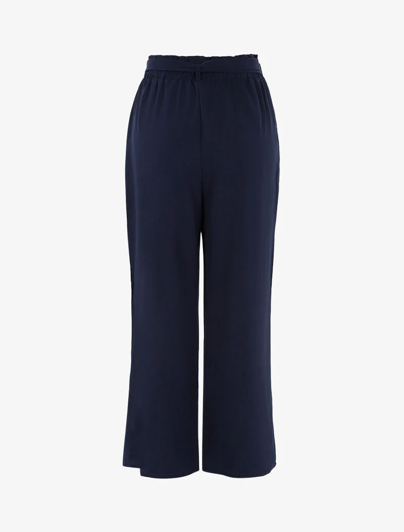 Pantalon fluide coupe large - marine - Image 2