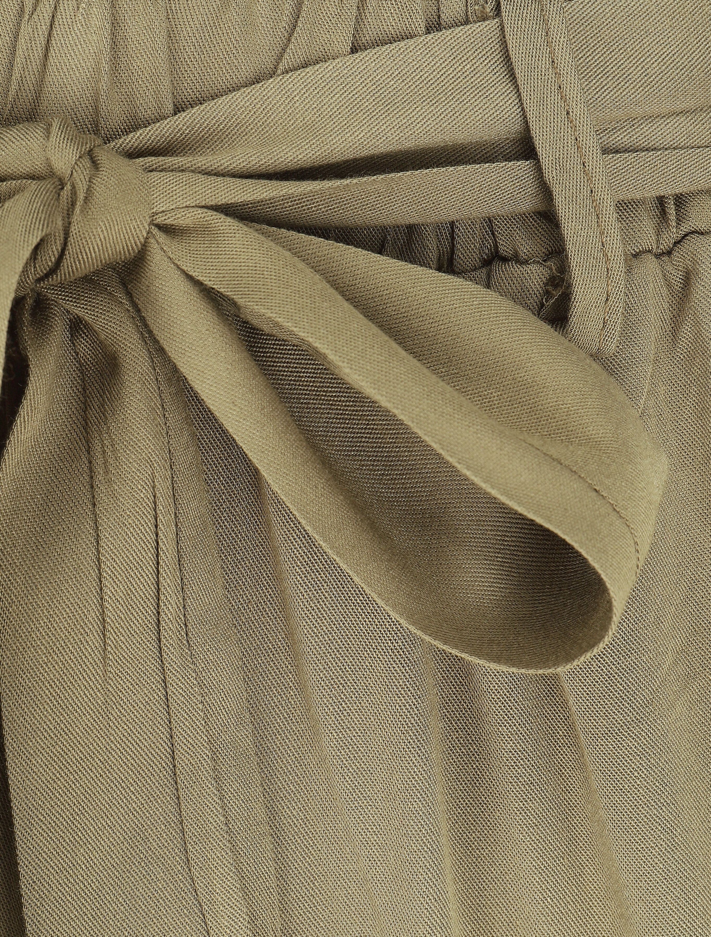 Pantalon fluide élastiqué - Kaki - Image 3