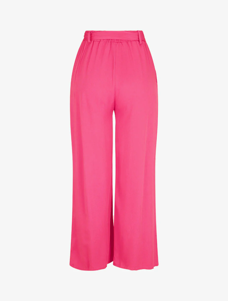 Pantalon fluide élastiqué - Fushia - Image 2