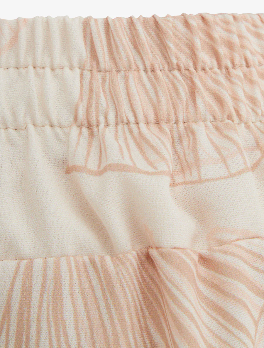 Pantalon fluide imprimé ginko - Beige - Image 3