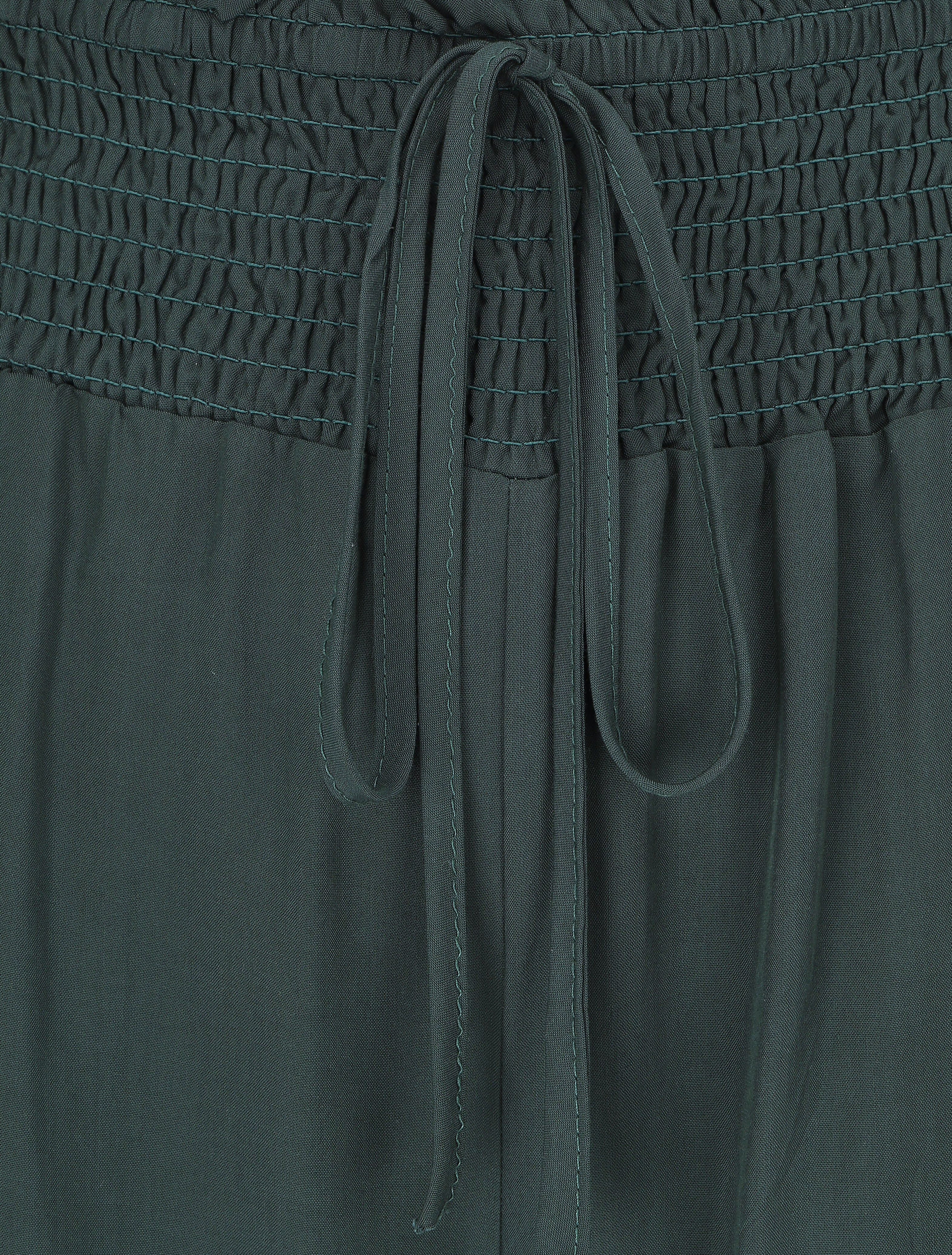 Pantalon fluide uni à poches - Vert sapin - Image 3