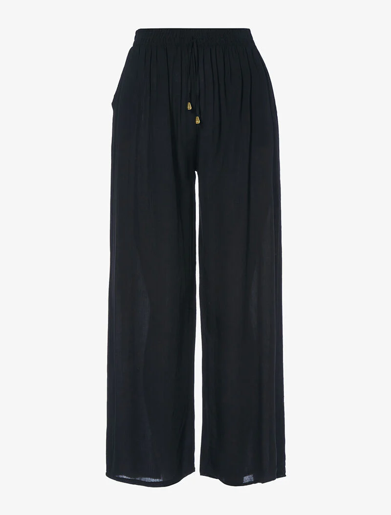 Pantalon fluide uni - noir