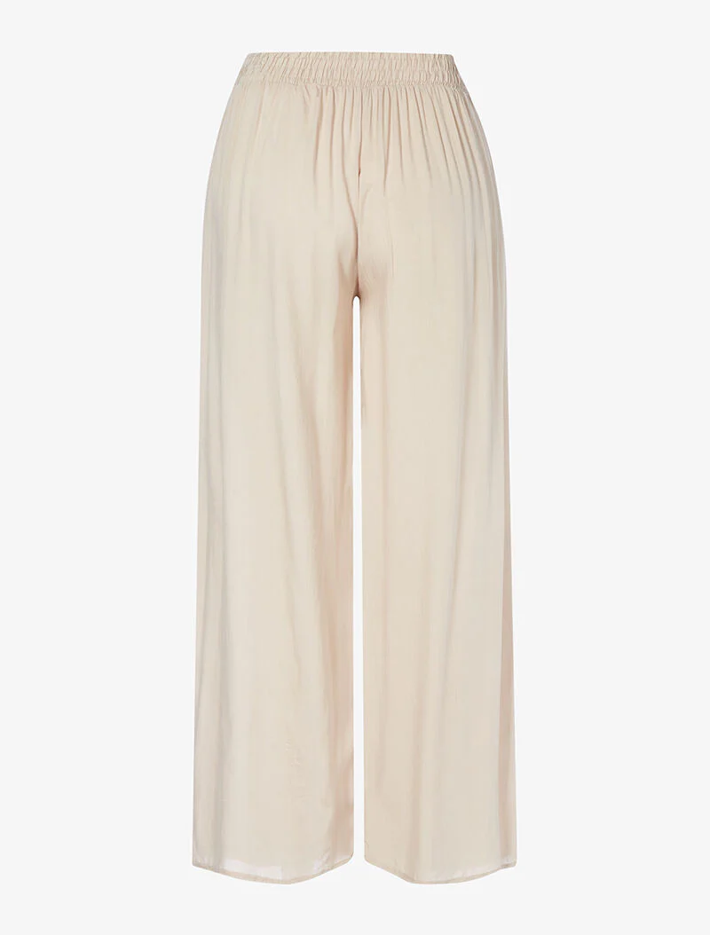 Pantalon fluide uni - taupe - Image 2