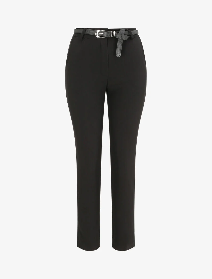 Pantalon fluide uni - Noir