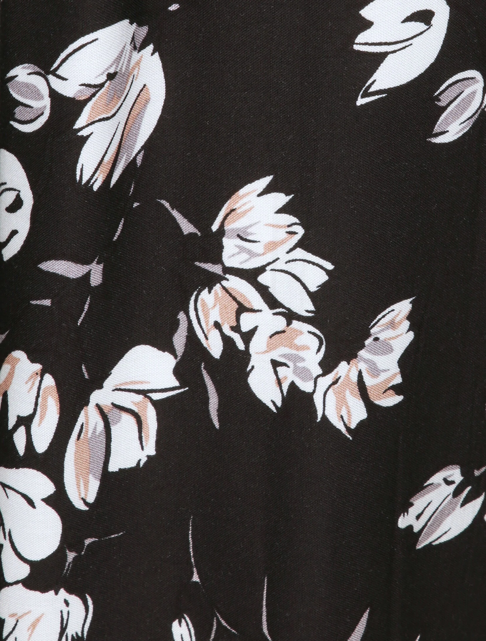 Pantalon harem imprimé tulipes - Noir - Image 4