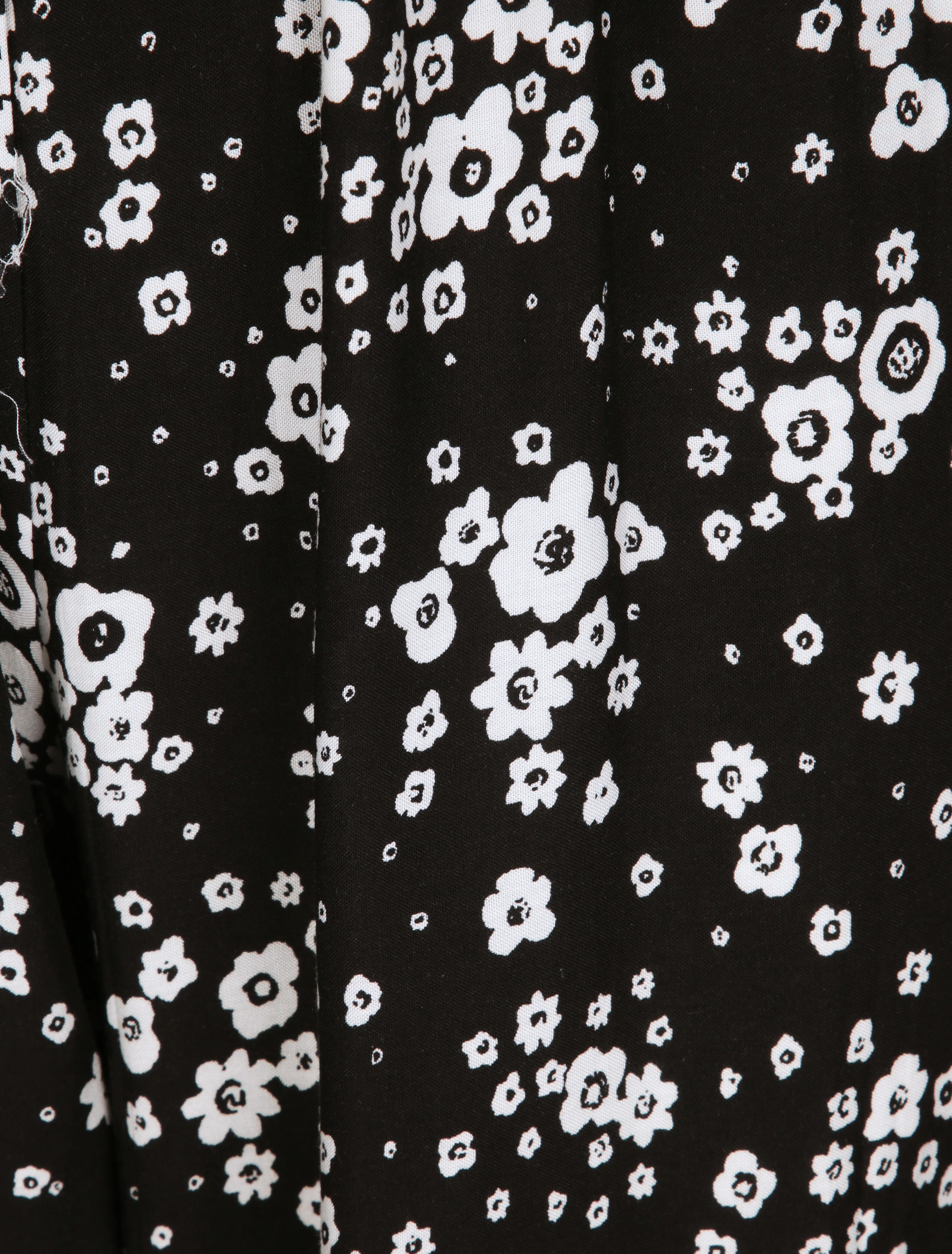Pantalon harem motifs marguerites - Noir - Image 4