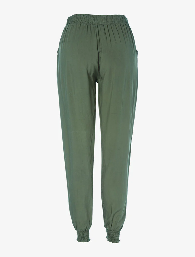Pantalon harem uni - kaki - Image 2
