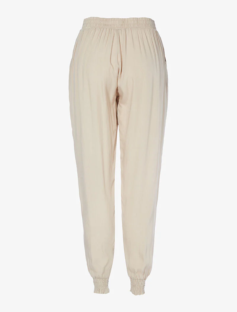 Pantalon harem uni - beige - Image 2
