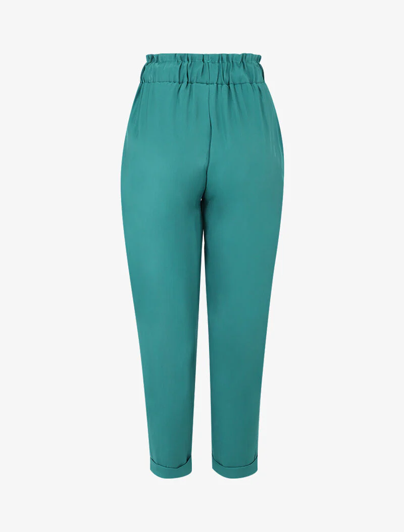 Pantalon irisé coupe carotte - vert - Image 2