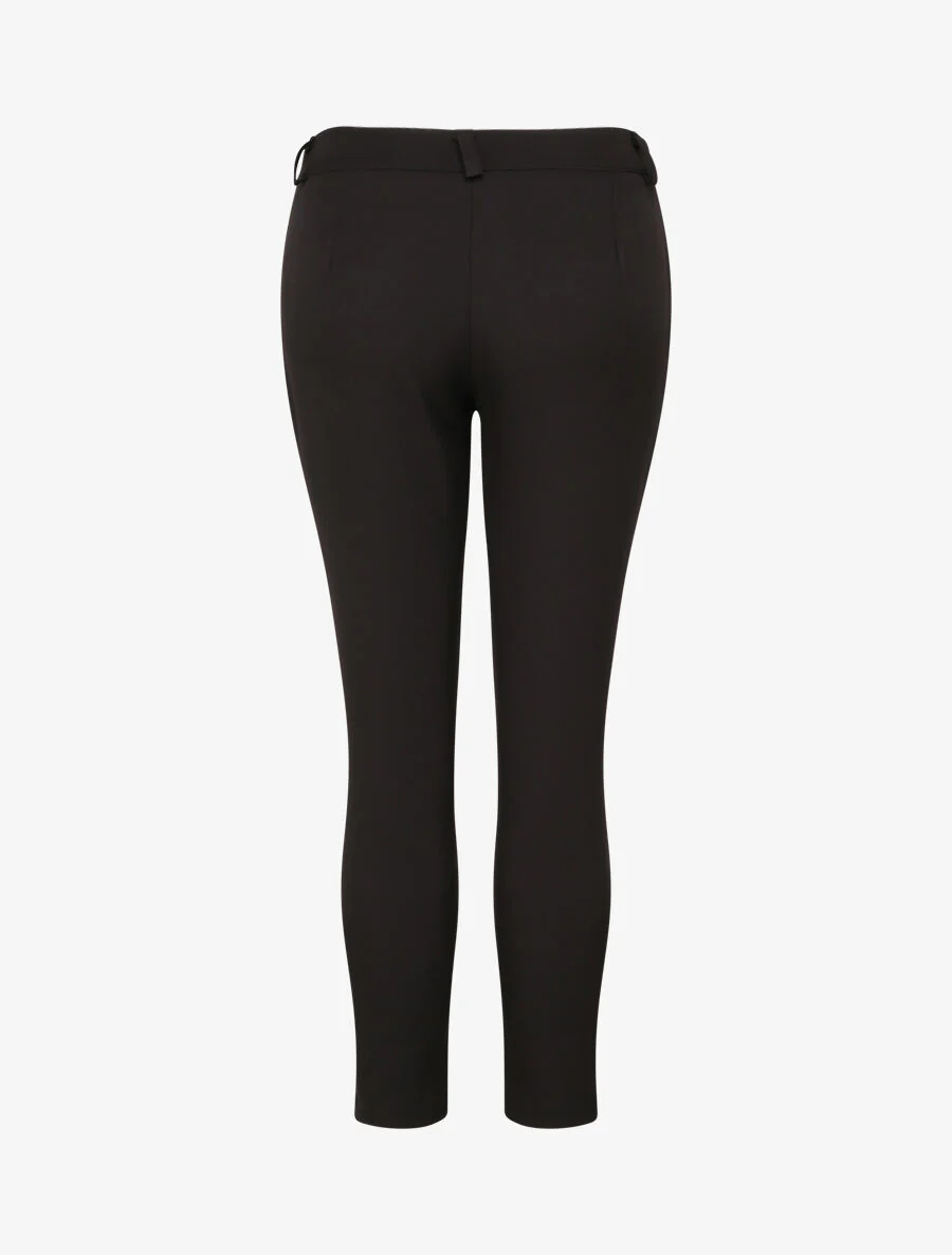 Pantalon slim 7/8 taille standard - Noir - Image 2