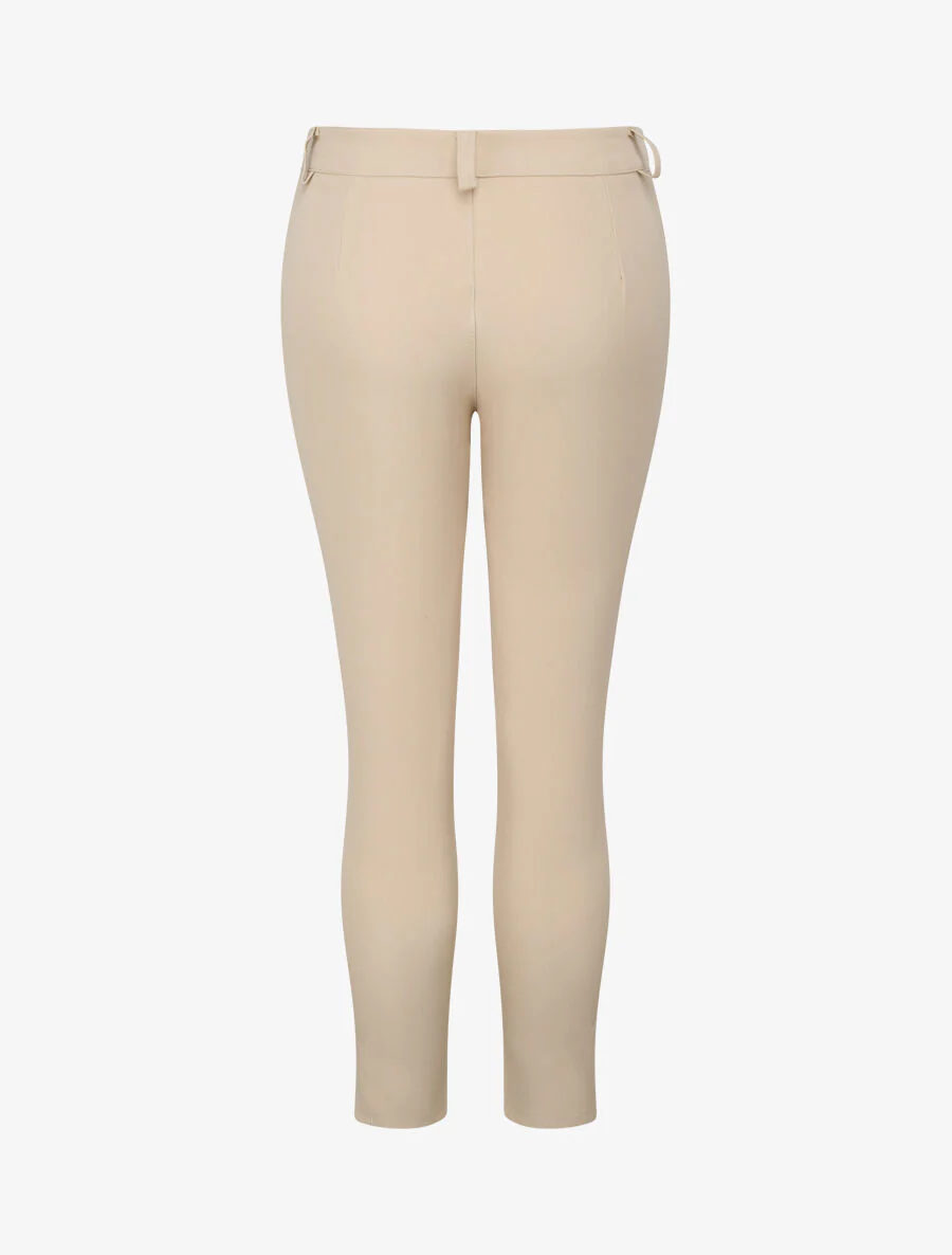 Pantalon slim 7/8 taille standard - Beige - Image 2