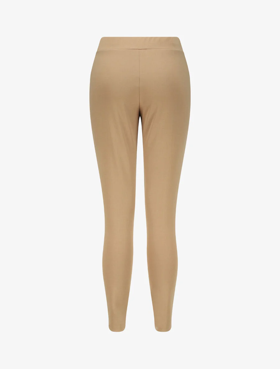 Pantalon slim à taille élastiquée - Camel - Image 2