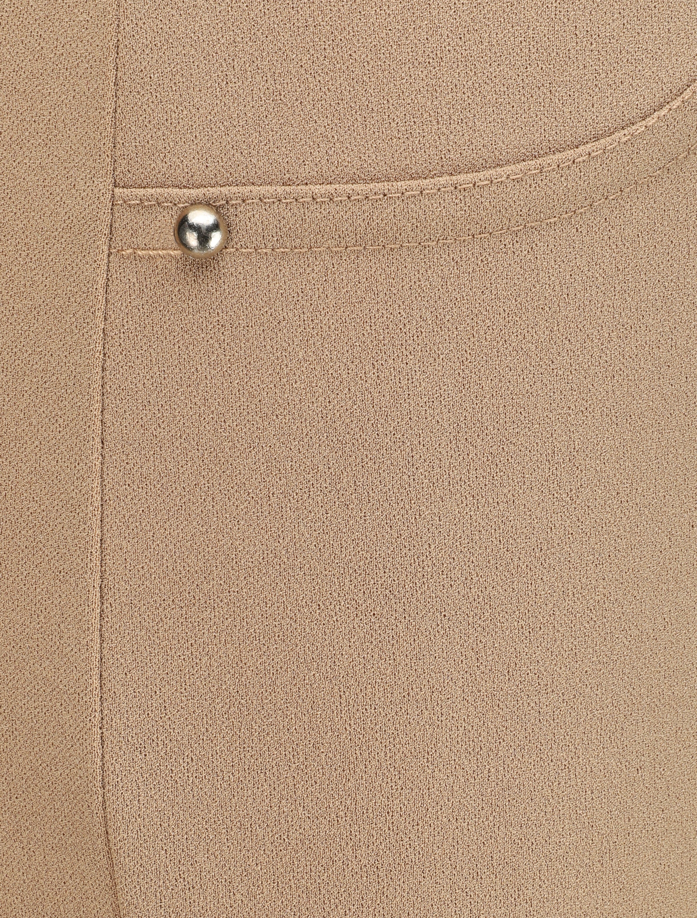Pantalon slim à taille élastiquée - Camel - Image 3