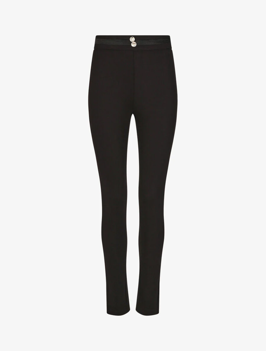Pantalon slim à taille haute - Noir