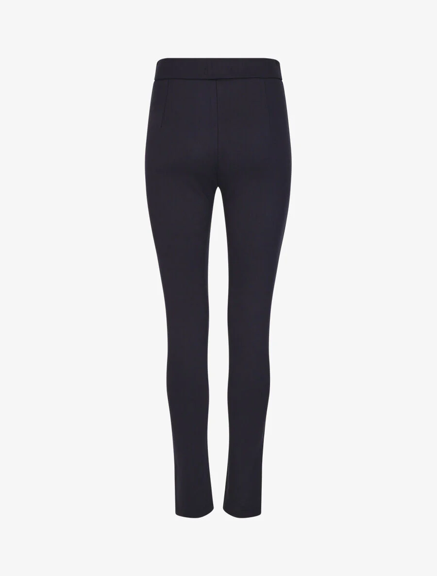 Pantalon slim à taille haute - Marine - Image 2