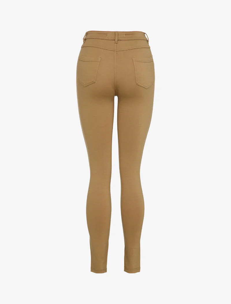 Pantalon stretch basique - Taupe - Image 2