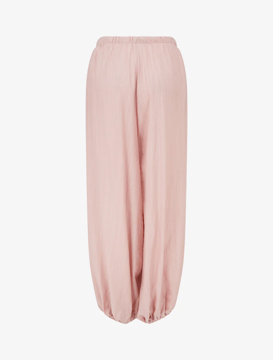 Pantalon style sarouel à bouts élastiqués - Vieux rose - Image 2