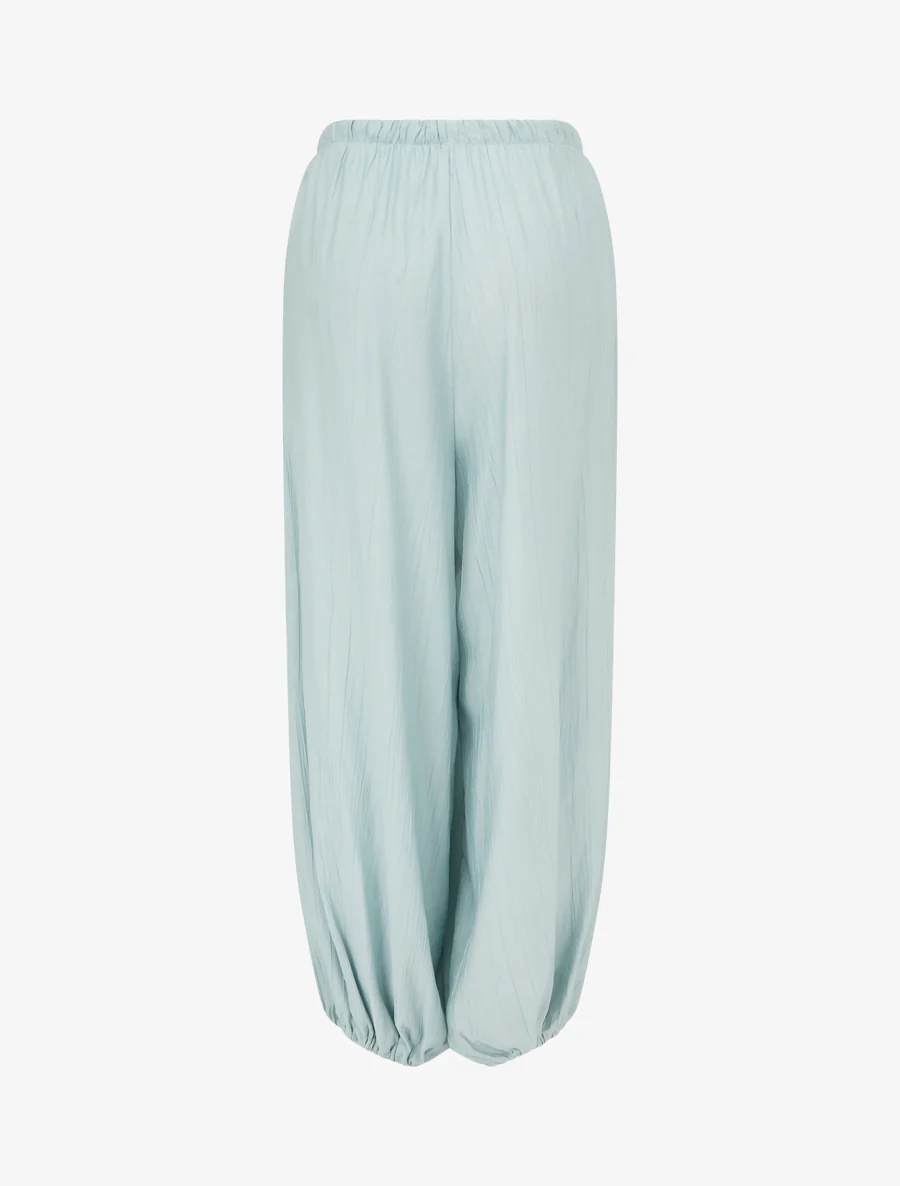 Pantalon style sarouel à bouts élastiqués - Turquoise - Image 2