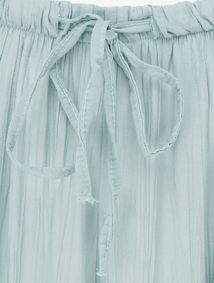 Pantalon style sarouel à bouts élastiqués - Turquoise - Image 3