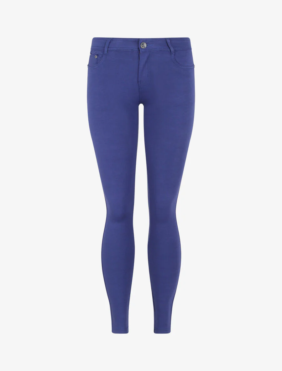 Pantalon taille basse basique - Bleu électrique