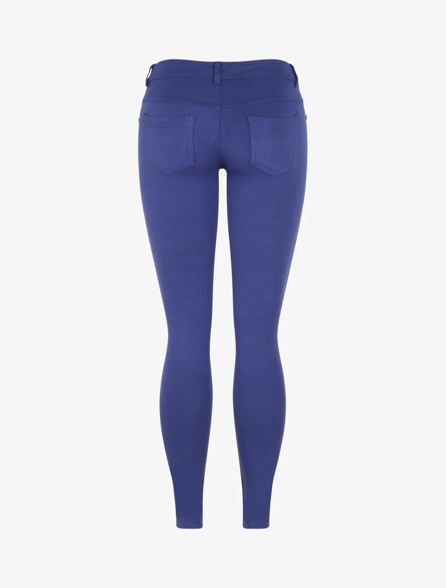 Pantalon taille basse basique - Bleu électrique - Image 2