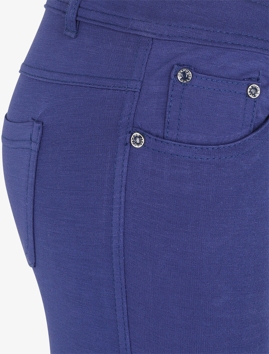 Pantalon taille basse basique - Bleu électrique - Image 3