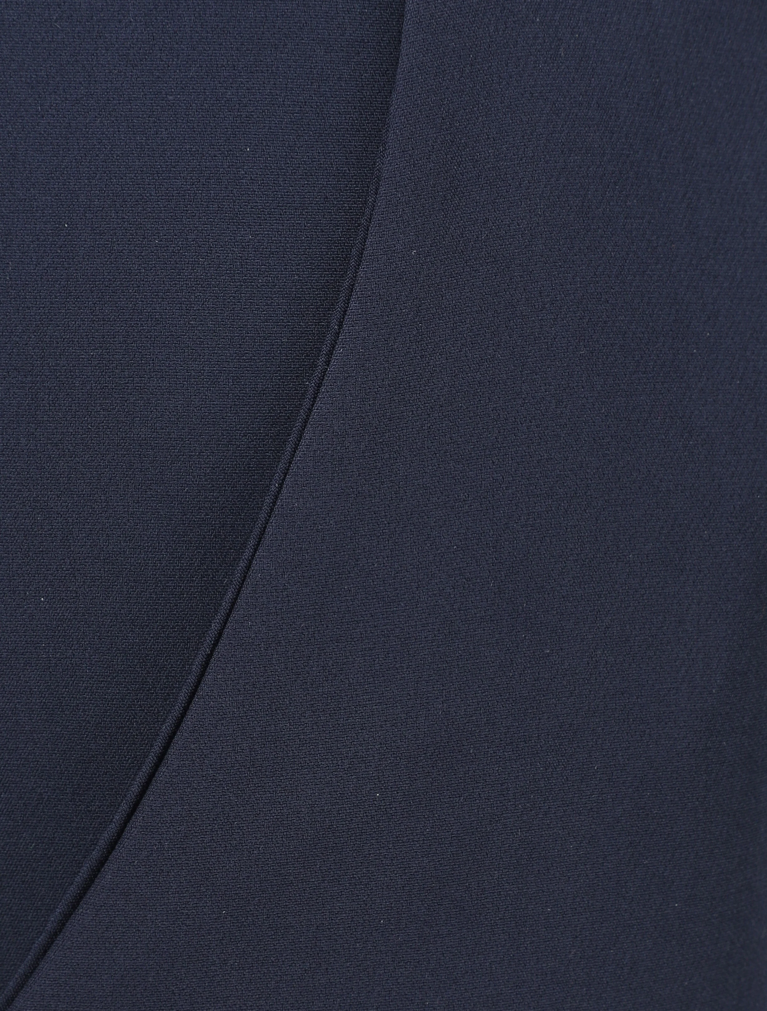 Pantalon uni à revers - Marine - Image 3