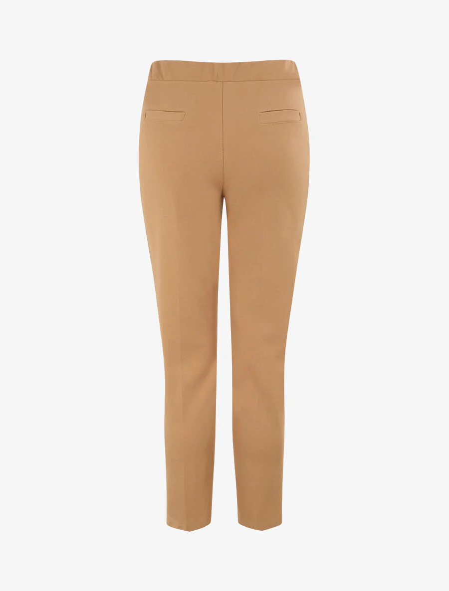 Pantalon uni coupe droite - Camel - Image 2
